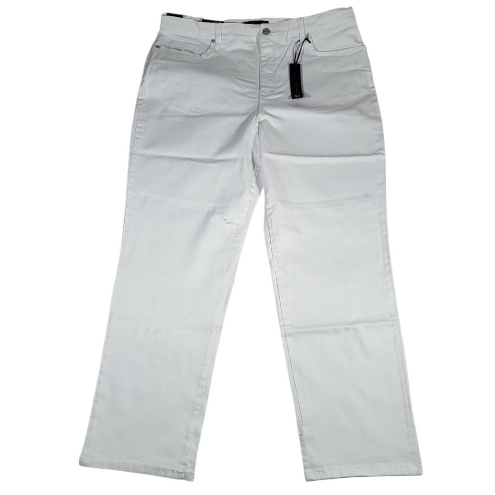 Gloria Vanderbilt Amanda Jeans Women’s 18 Short White Tapered Stretch Pants NWT